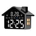 Multifunktionaler LED-Digitalwecker in Hausform – Schwarz