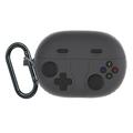 Huawei FreeBuds Pro 5 Retro-Gamepad-Silikonhülle mit Karabinerhaken - Dunkelgrau