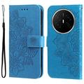Huawei Mate 70 Air Mandala Serie Wallet Hülle - Blau
