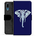 Huawei P20 Premium Schutzhülle mit Geldbörse - Elefant