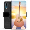Huawei P20 Premium Schutzhülle mit Geldbörse - Gitarre