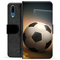 Huawei P20 Premium Schutzhülle mit Geldbörse - Fußball