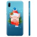 Huawei P20 Lite TPU Hülle - Winter Schweinchen