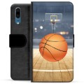 Huawei P20 Premium Schutzhülle mit Geldbörse - Basketball