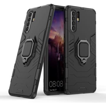 Huawei P30 Pro Hybrid Case mit Ringhalterung - Schwarz
