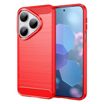 Huawei Pura 80 Gebürstete TPU Hülle - Karbonfaser