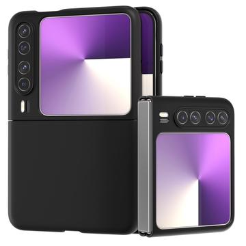 Huawei Pura X Gummierte Kunststoff Hülle - Schwarz