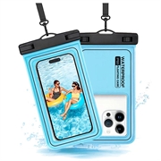Wasserdichte schwimmfähige Schutzhülle nach IP68 für Schwimmen, Tauchen und Surfen - Blau