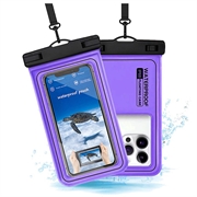 Wasserdichtes schwimmfähiges Etui nach IP68 für Schwimmen, Tauchen und Surfen - Lila