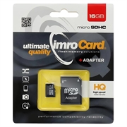Imro microSDHC-Speicherkarte mit SD-Adapter - 16GB