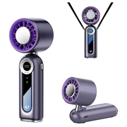 JF163 3-in-1 tragbarer Nackenventilator - 4000mAh - Grau