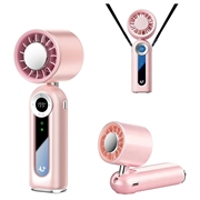 JF163 3-in-1 tragbarer Nackenventilator - 4000mAh - Rosa