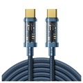 Joyroom S-CC100A20 Geflochtenes USB-C Kabel - 100W, 2m - Blau