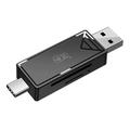 KAWAU C351 USB 3.0 High Speed Typ C + USB SD / TF Kartenleser Portable OTG Adapter