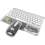 KB333 Transparente Bluetooth-Tastatur und -Maus - Weiß