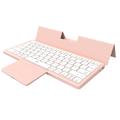 KF 8700 Faltbare kabellose Tastatur mit Touchpad und Polyurethan-Hülle - Pink