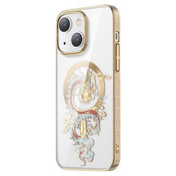 Kingxbar Myth Serie iPhone 14 Plus Hülle - Goldener Drache