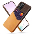 KSQ-Hülle mit Kartentasche für Samsung Galaxy Note20 - Braun