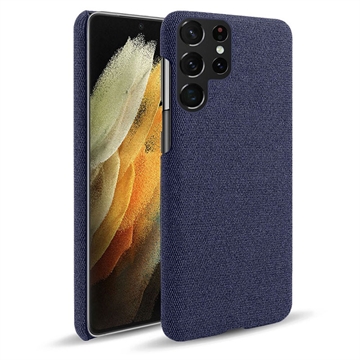 KSQ Stoffbeschichtetes Samsung Galaxy S22 Ultra 5G Kunststoff Hülle - Blaue