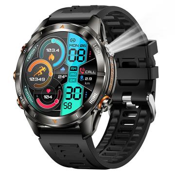 KT80 Sport-Smartwatch - 3ATM wasserdicht, Bluetooth-Anruf, 1.46" HD-Touchscreen, integrierte Taschenlampe