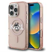 iPhone 16 Pro Karl Lagerfeld IML Choupette Sketch Logo MagSafe-Hülle - Pink