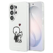 Samsung Galaxy S26 Ultra Karl Lagerfeld IML Karl&Choupette Magnetische Hülle mit Logo auf der Rückseite - Durchsichtig