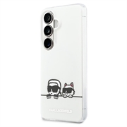 Samsung Galaxy S26+ Karl Lagerfeld IML Karl&Choupette Peekaboo Logo Magnethülle - Weiß