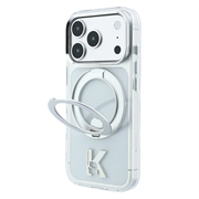 iPhone 18 Pro Max/17 Pro Max Karl Lagerfeld IML Ring Stand 360 Kameo Metal MagSafe-Hülle - transparent