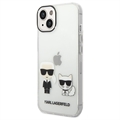 Karl Lagerfeld Ikonik Karl & Choupette iPhone 14 Hülle - Transparent