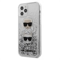 Karl Lagerfeld Ikonik Liquid Glitter iPhone 12/12 Pro Hülle - Silber
