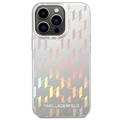 Karl Lagerfeld Iridescent Monogram iPhone 14 Pro Max Cover - Silber