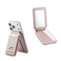 Karl Lagerfeld Karl & Choupette Magnetischer Kartenhalter mit Ständer und Spiegel - Rosa