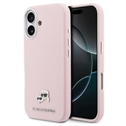 iPhone 17 Karl Lagerfeld Karl and Choupette Heads Pins Hülle - MagSafe-kompatibel - Rosa