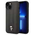 Karl Lagerfeld Quilted Puffy Ikonik Logo iPhone 14 Hybrid Case - Schwarz