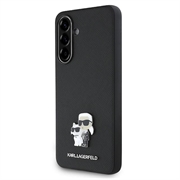 Samsung Galaxy A36 Karl Lagerfeld Saffiano Metal Karl and Choupette Hülle - schwarz