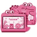 Android-Tablet für Kinder mit WLAN, Schutzhülle – 7" – Rosa Dino