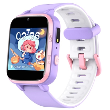 Kinder Wasserdichte Smartwatch Y90 Pro mit Dual-Kamera (Offene Verpackung - Ausgezeichnet) - Violett