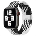 Apple Watch Series Ultra 2/Ultra/9/8/SE (2022)/7/SE/6/5/4/3/2/1 Gestrickter Armband - 49mm/45mm/44mm/42mm - Schwarz / Weiß