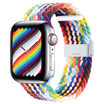 Apple Watch Series Ultra 2/Ultra/9/8/SE (2022)/7/SE/6/5/4/3/2/1 Gestrickter Armband - 49mm/45mm/44mm/42mm - Regenbogen