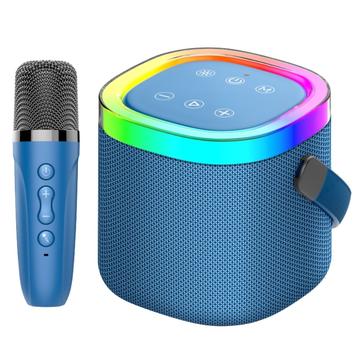 Konfulon F27 Bluetooth Karaoke-Lautsprecher mit Mikrofon - Blau