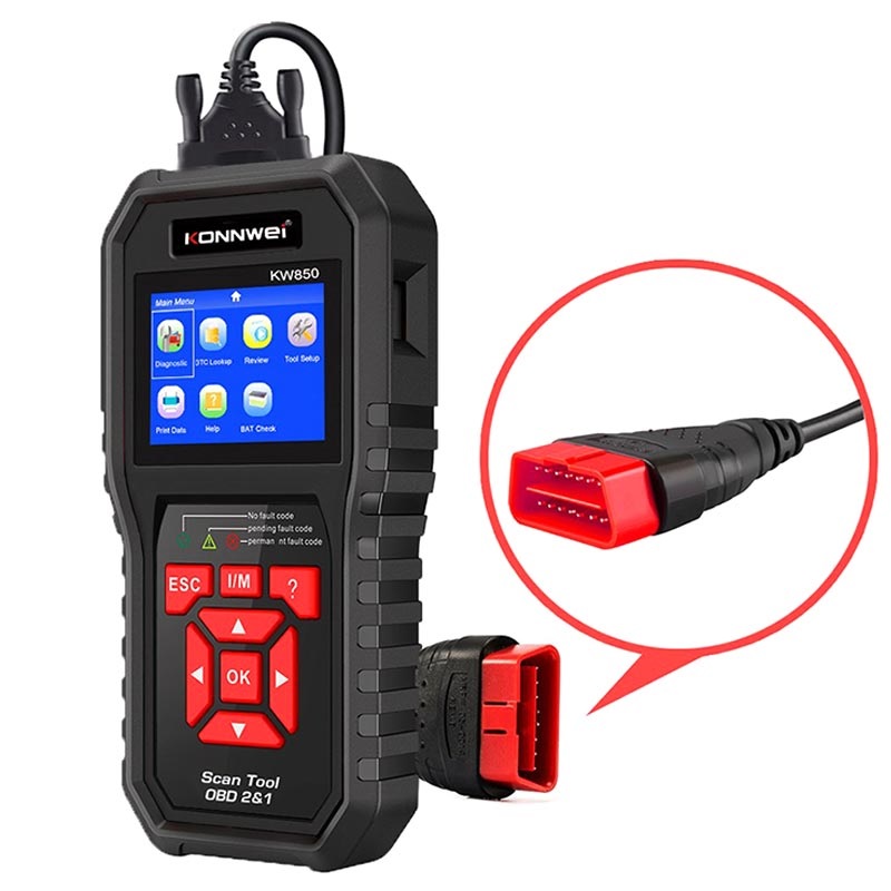 Konnwei KW850 OBD2 EOBD Kfz Diagnose Werkzeug Mit LCD Schwarz