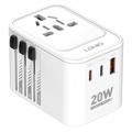 Ldnio Z9 20W Reiseadapter - 2x USB-C PD, USB-A QC3.0 - Weiß
