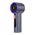 Handventilator mit LED-Anzeige, 100 Geschwindigkeitsstufen und Typ-C-Aufladung - 3000mAh - Grau