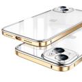 Luphie Kratzfeste iPhone 14 Hybrid Hülle - Gold