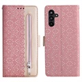 Lace Pattern Samsung Galaxy A13 5G Wallet Hülle - Rosa