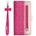 Lace Pattern Samsung Galaxy A20e Wallet Hülle - Hot Pink