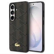 Samsung Galaxy S26 Lacoste PVC Blend Monogram Gold Logo Magnethülle - Braun