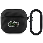 AirPods 4 Lacoste Klein Pique Croc Logo Patch Hülle - Schwarz