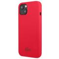 Lacoste iPhone 13 Liquid Silikonhülle - Rot
