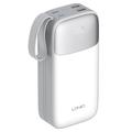Ldnio PQ30 Powerbank mit USB-C-/Lightning-Kabeln - 30000mAh - Weiß